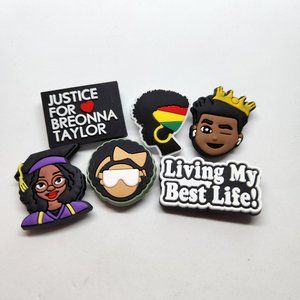 Shoe Charms Living My Best Life Graduation Mortar Board Silhouette 6 pc set #10